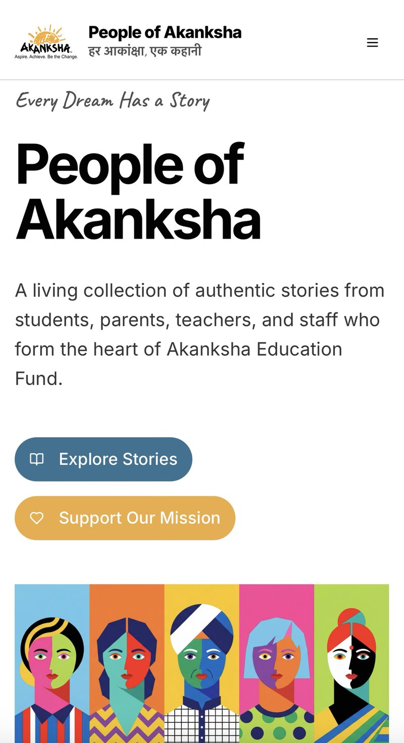 People of Akanksha app screen